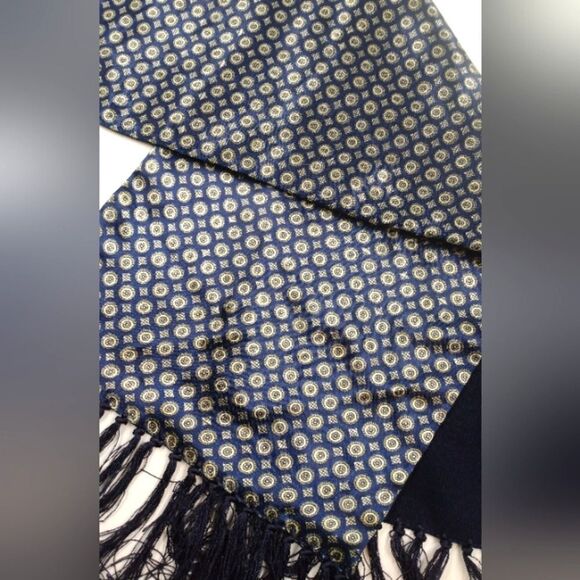 Satin Reversible Long Fringe Formal Scarf Men's - Picture 8 of 14